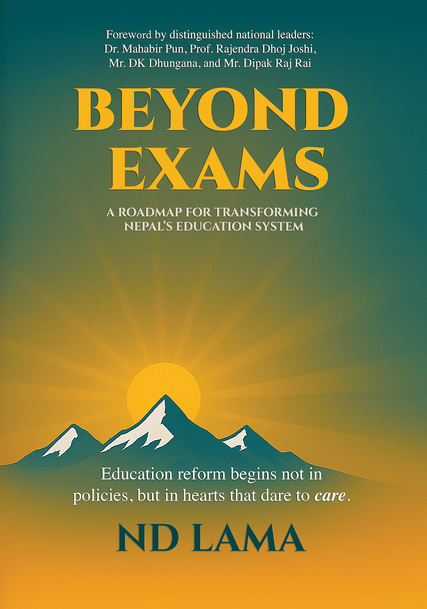 Beyond Exams book cover by Dr. ND Lama